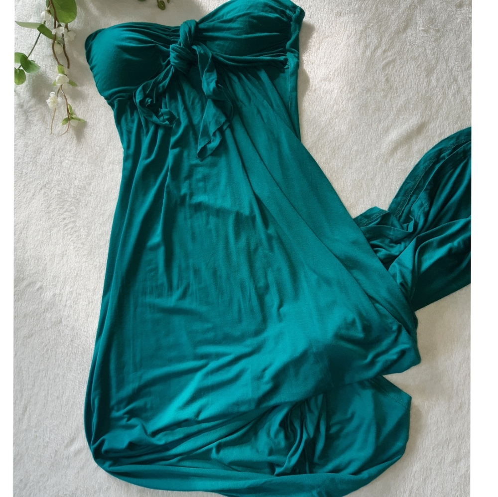 🌌Host Pick!🌌 Mink Strapless Maxi Tie Front Dress